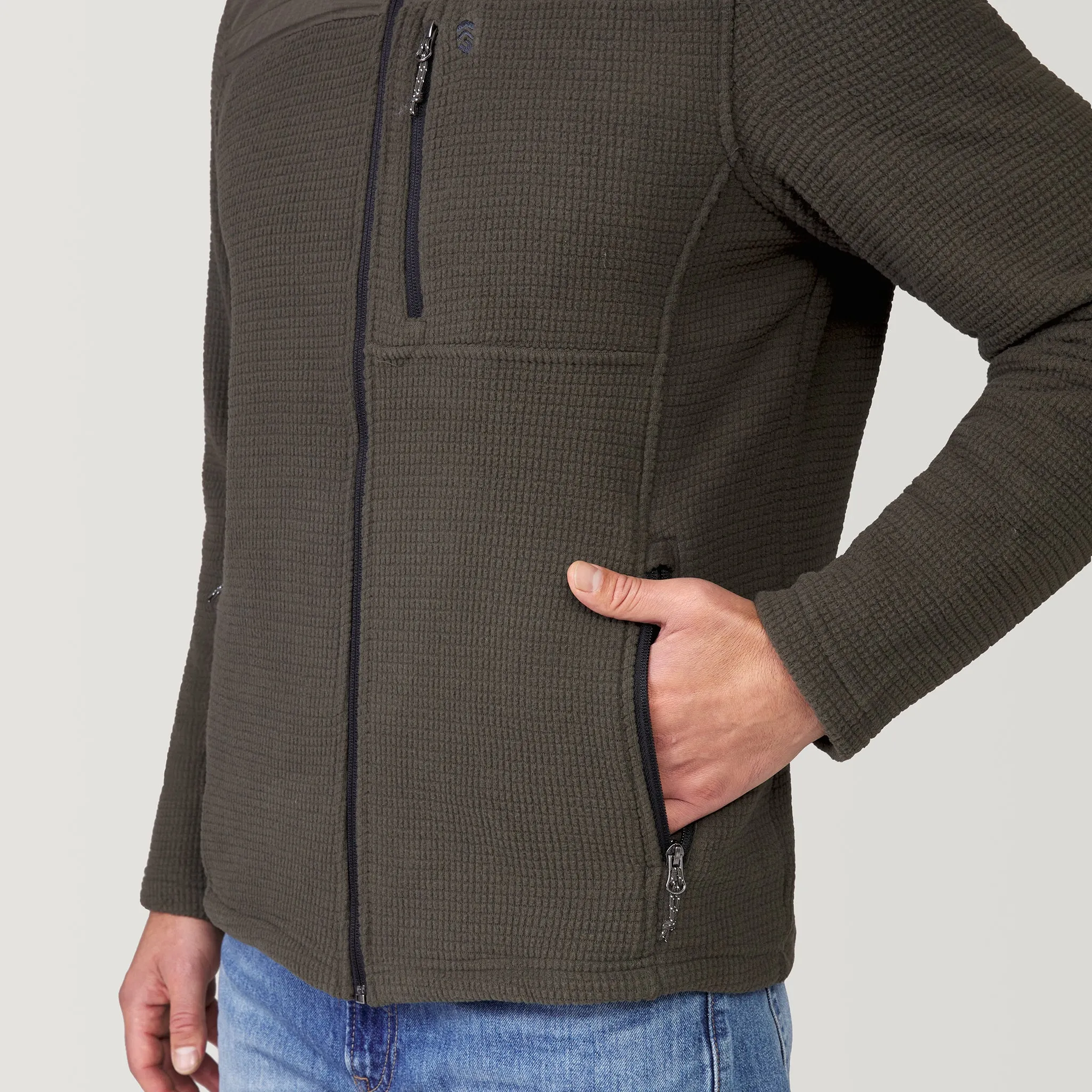 Men's Grid Fleece Chayote Jacket