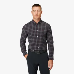 Men's Mizzen   Main | Leeward Trim Long Sleeve | Black Dallas Plaid