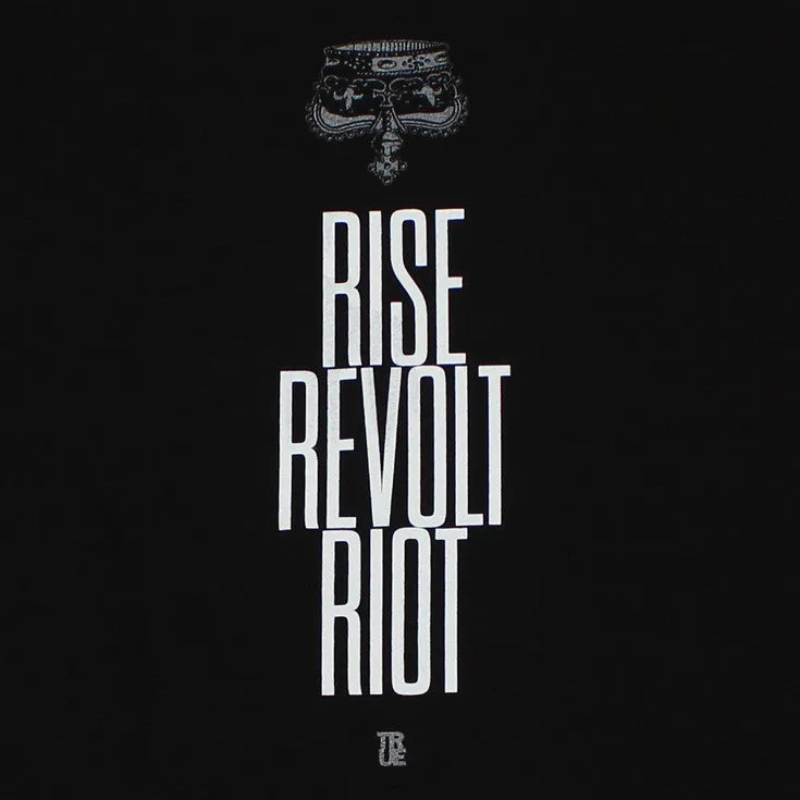 Mens True Rise Revolt Riot T-Shirt Black