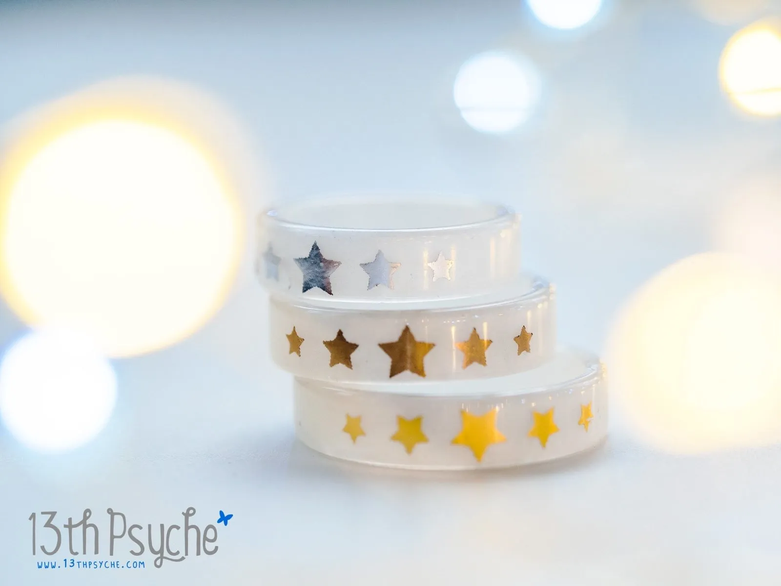 Metallic stars resin ring