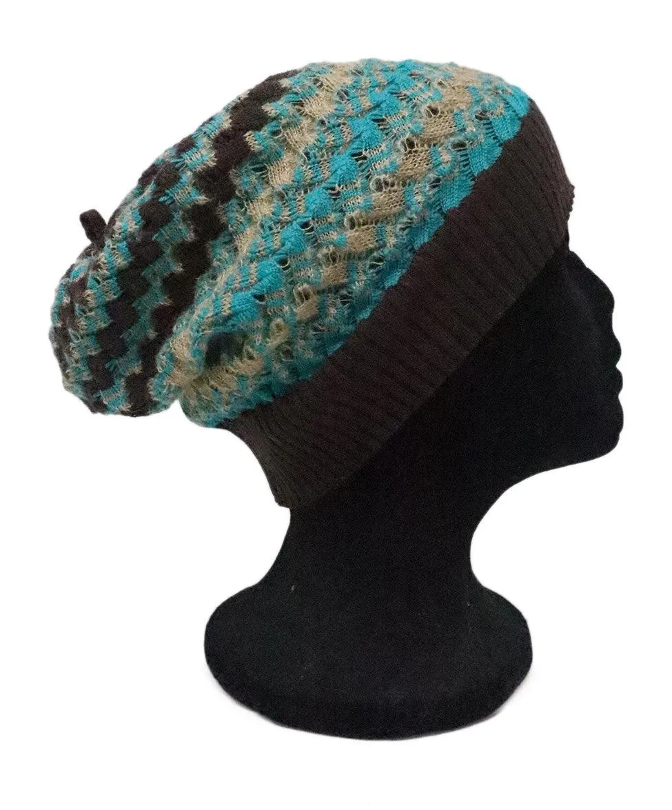 Missoni Brown & Teal Knit Hat