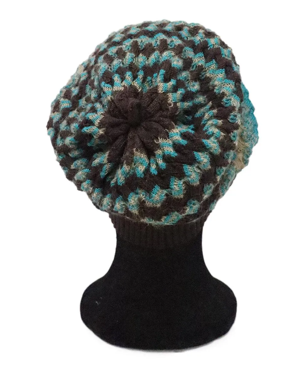 Missoni Brown & Teal Knit Hat