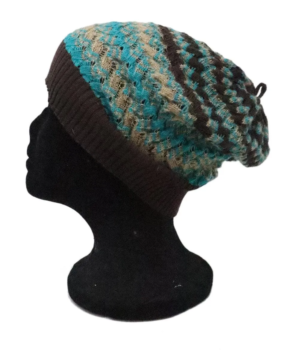 Missoni Brown & Teal Knit Hat