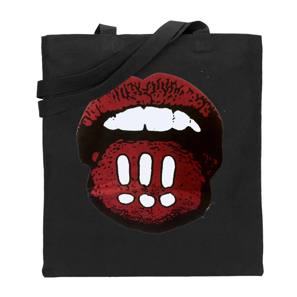 Mouth Black Totebag