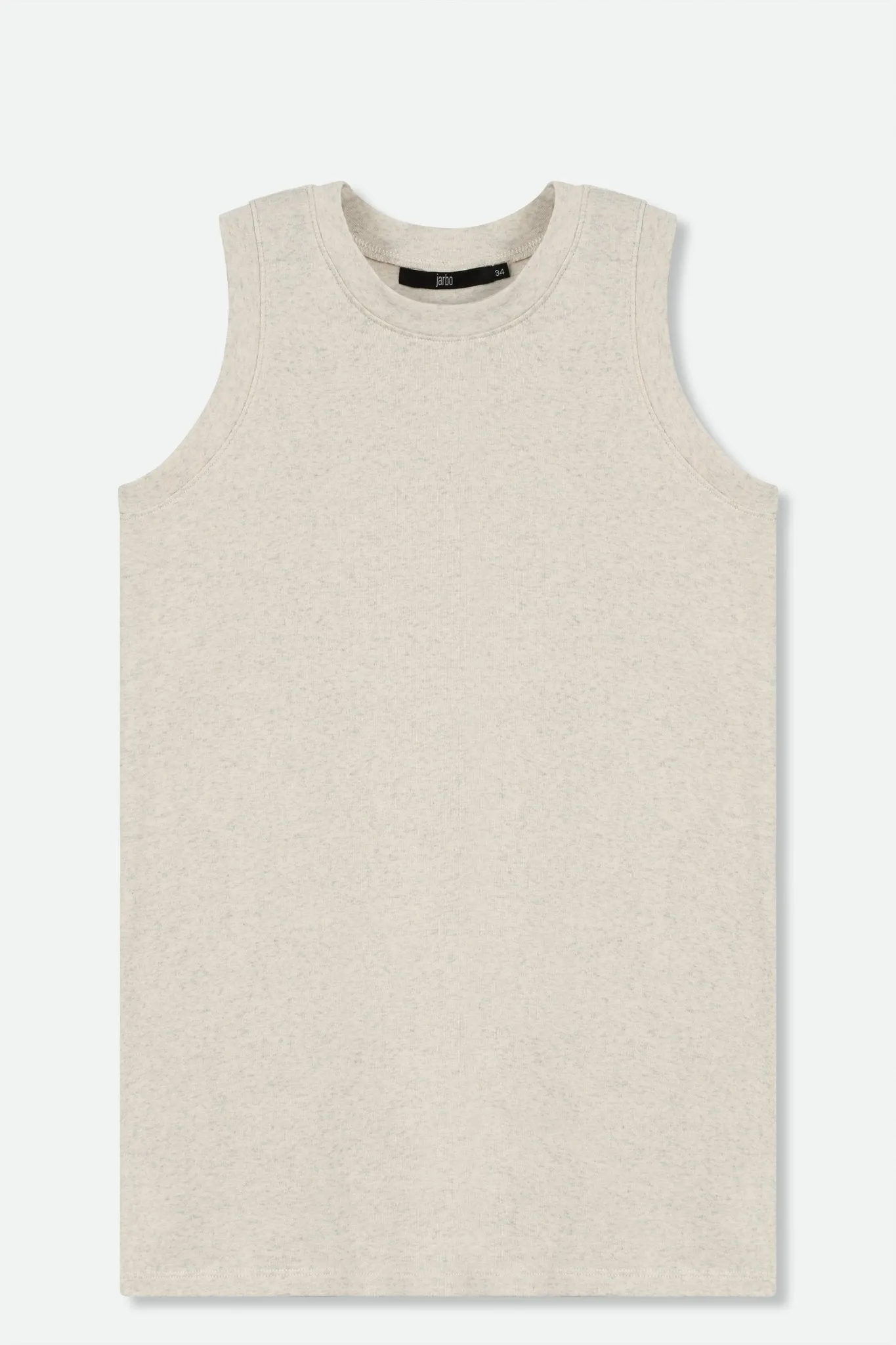 MUSCLE TANK IN HEATHERED PIMA STRETCH