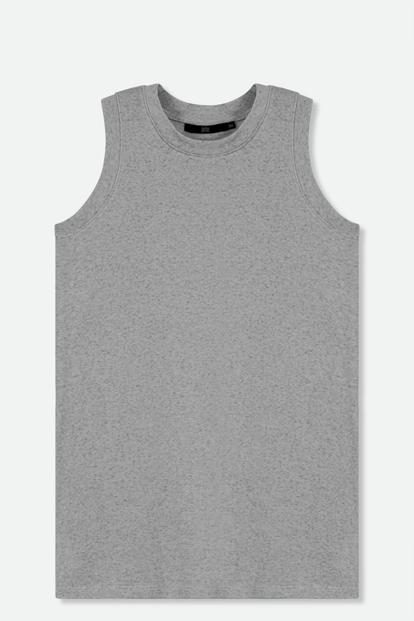 MUSCLE TANK IN HEATHERED PIMA STRETCH