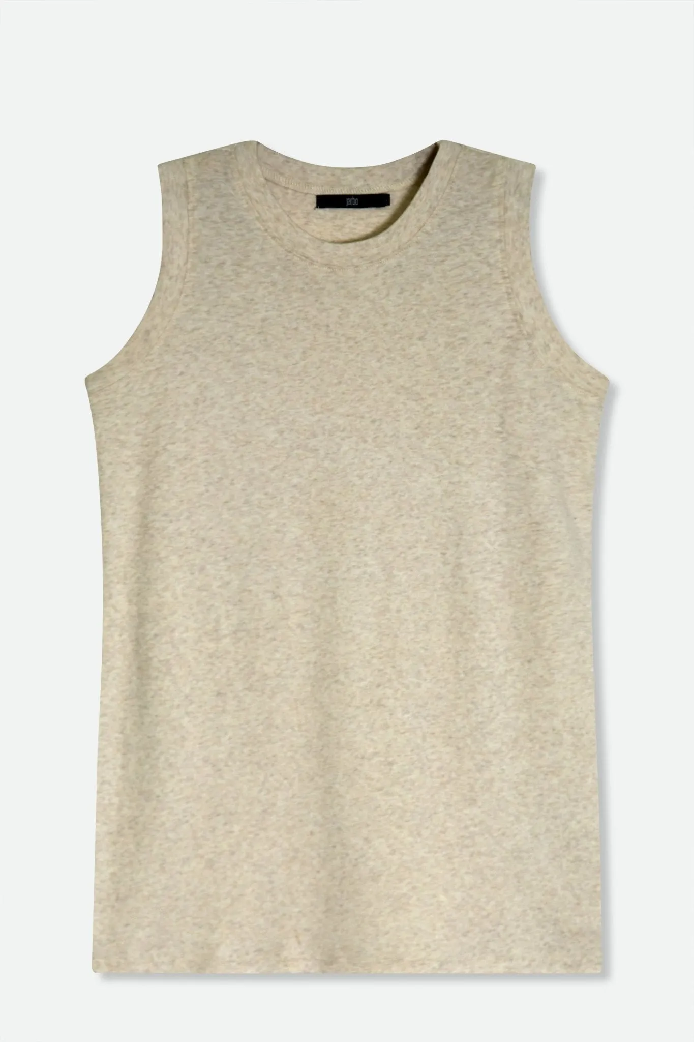 MUSCLE TANK IN HEATHERED PIMA STRETCH