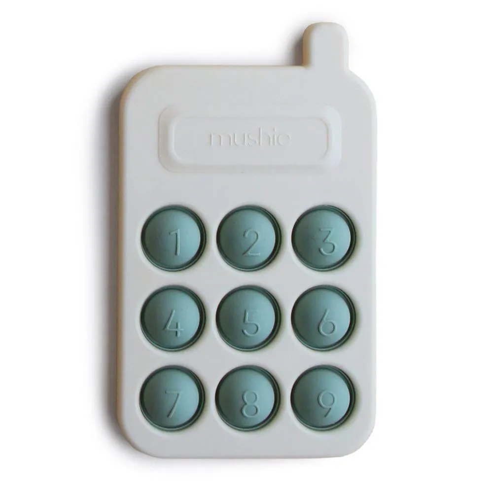 Mushie Phone Press Toy - Cambridge Blue