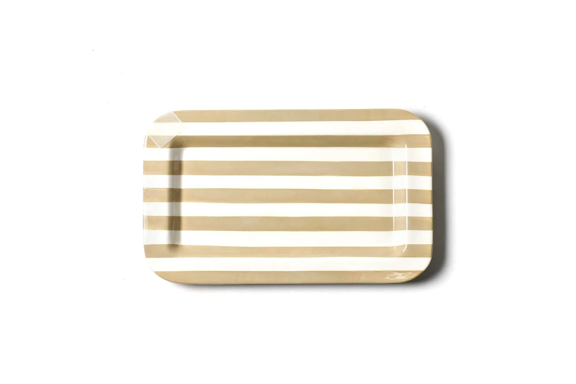 Neutral Stripe Mini Entertaining Rectangle Platter