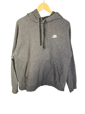 Nike Classic Futura Logo Grey Pullover Hoodie Size Large