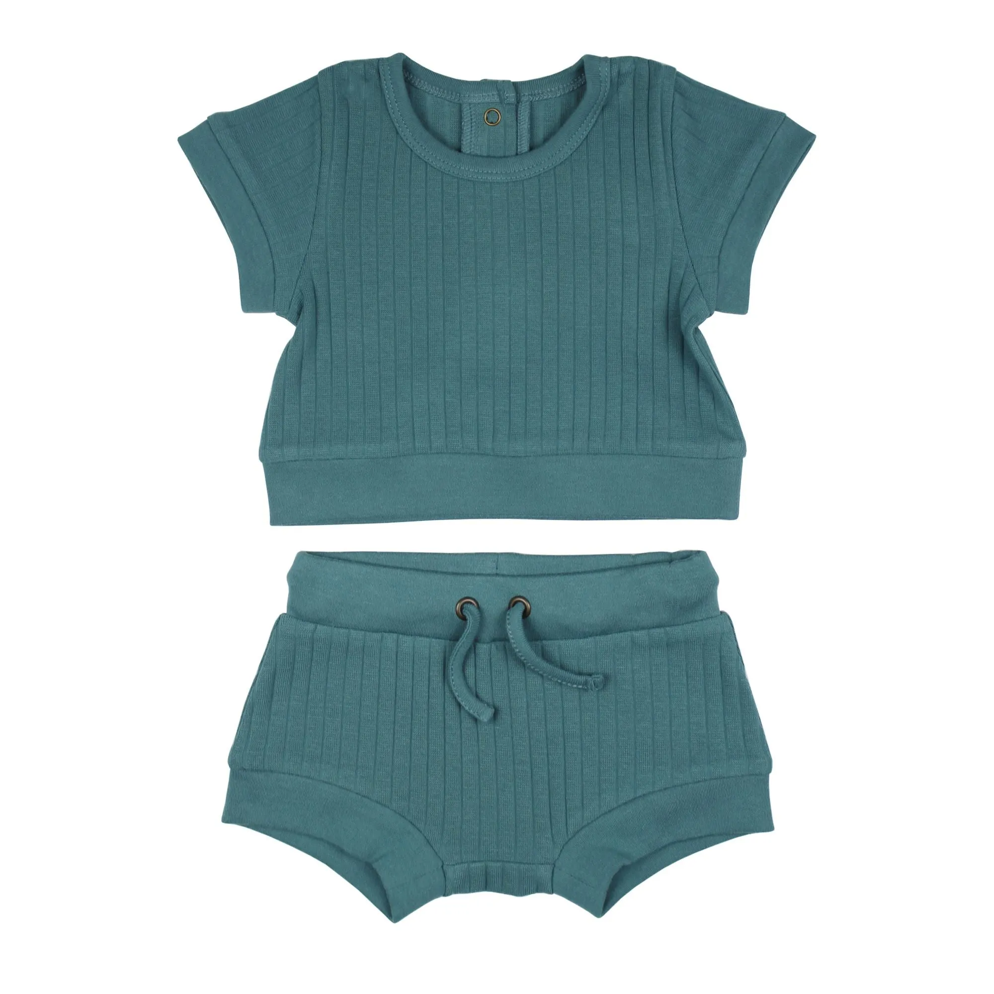 Oasis Ribbed Tee & Shortie Set