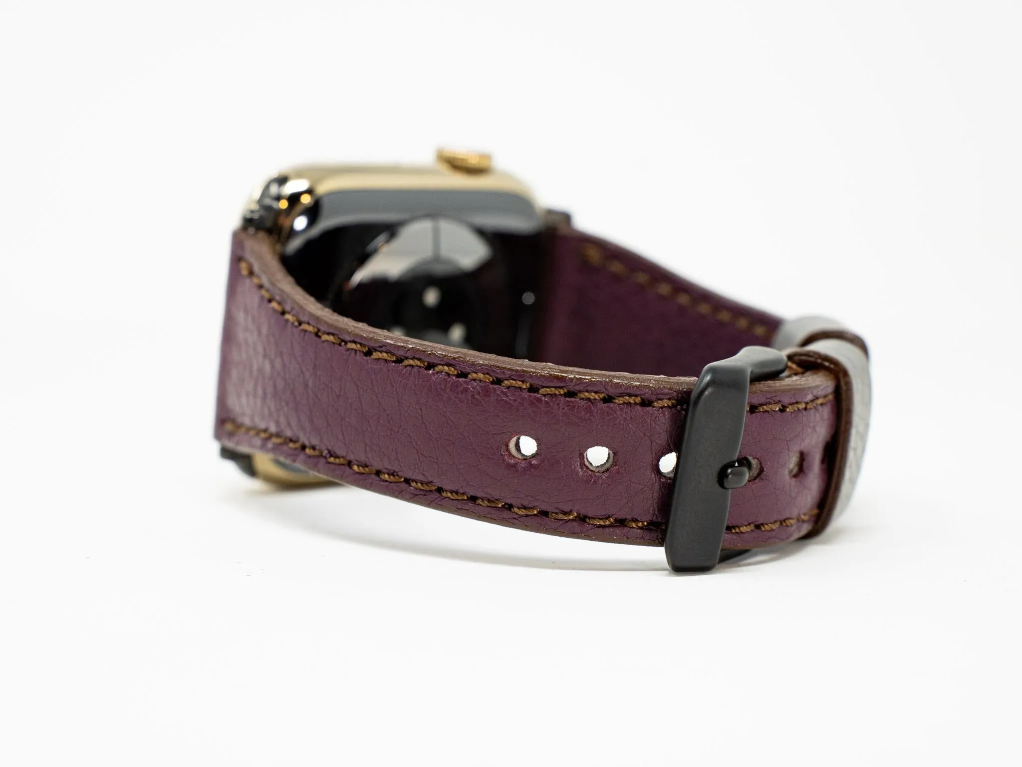 Olpr. leather goods co. Petite Single Italian Leather Apple Watch Band - Plum