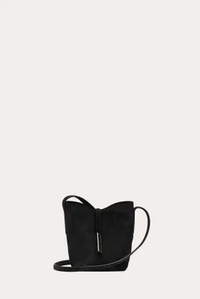 Penne Mini Bucket Black Suede