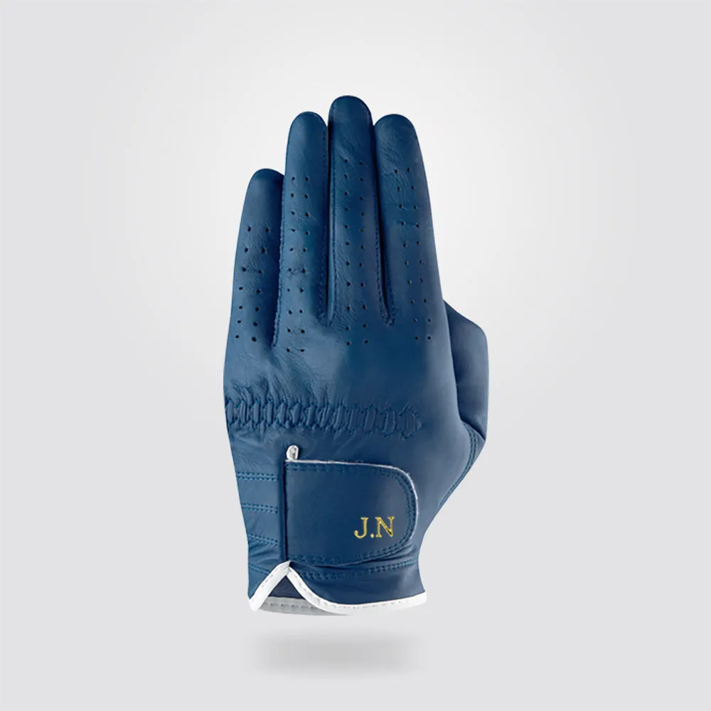 Personalised Premium Cabretta Leather Golf Glove (MENS) - Royal Blue