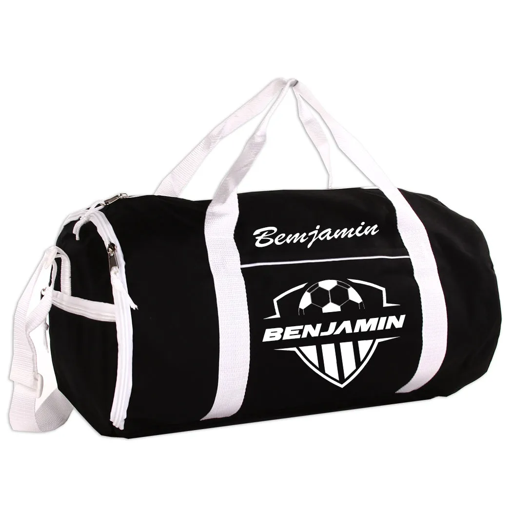 Personalized Sport/Gym Roll Duffel Bag - Soccer (Available in 4 Colors)