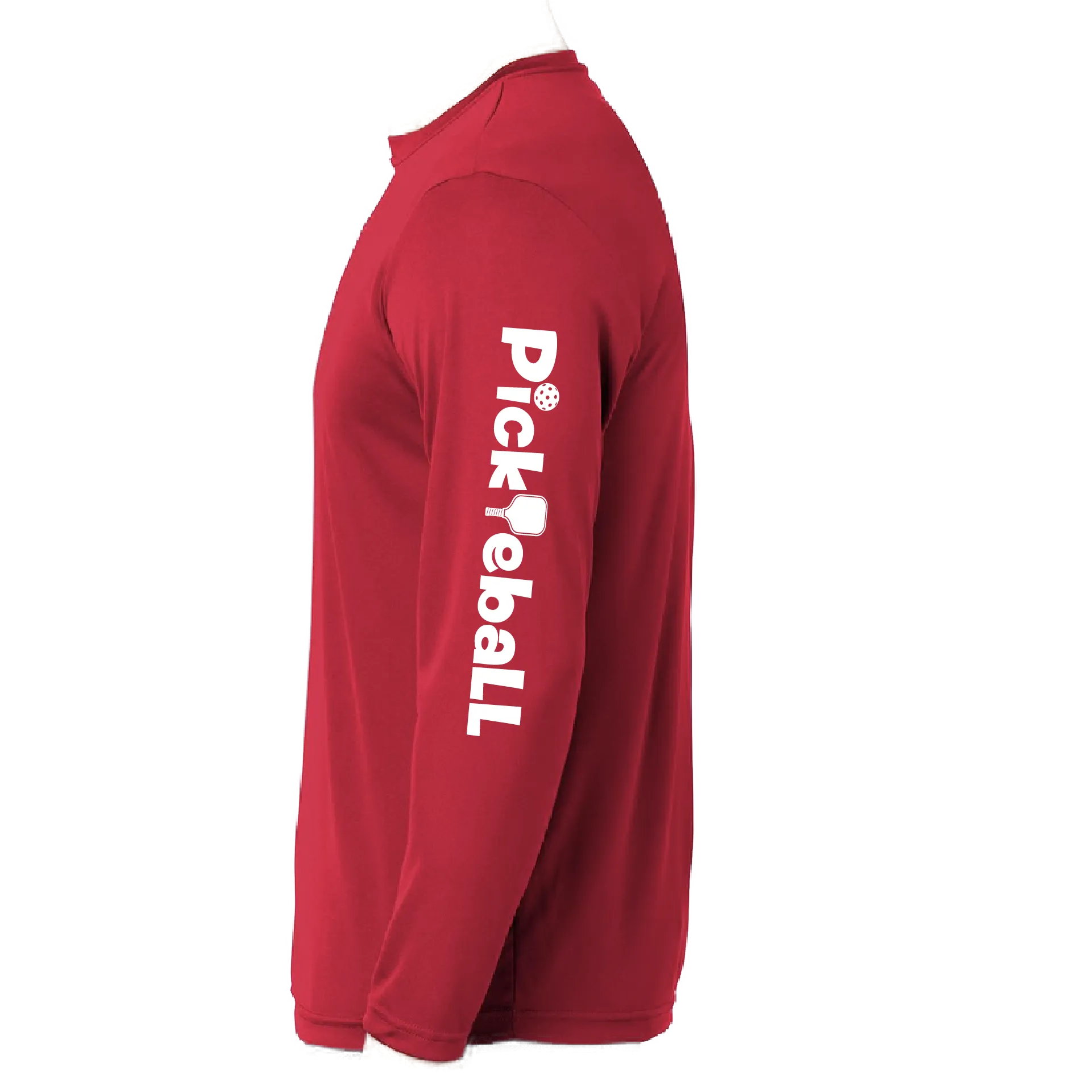 Pickleball (Horizontal) Customizable | Youth Long Sleeve Athletic Pickleball Shirt | 100% Polyester