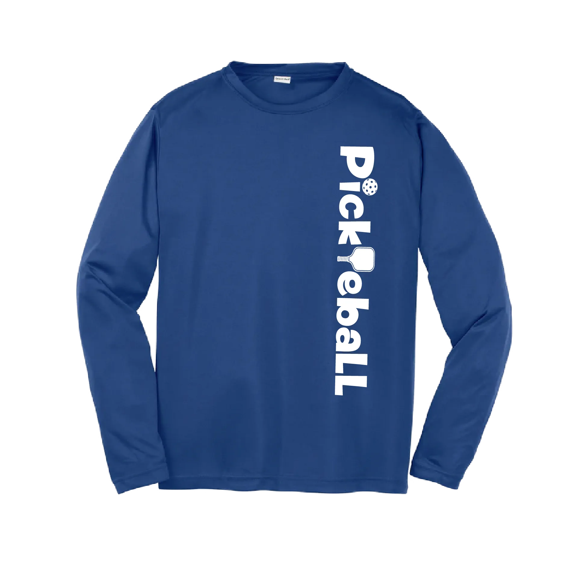 Pickleball (Horizontal) Customizable | Youth Long Sleeve Athletic Pickleball Shirt | 100% Polyester