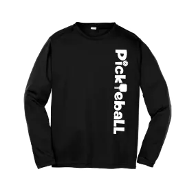 Pickleball (Horizontal) Customizable | Youth Long Sleeve Athletic Pickleball Shirt | 100% Polyester