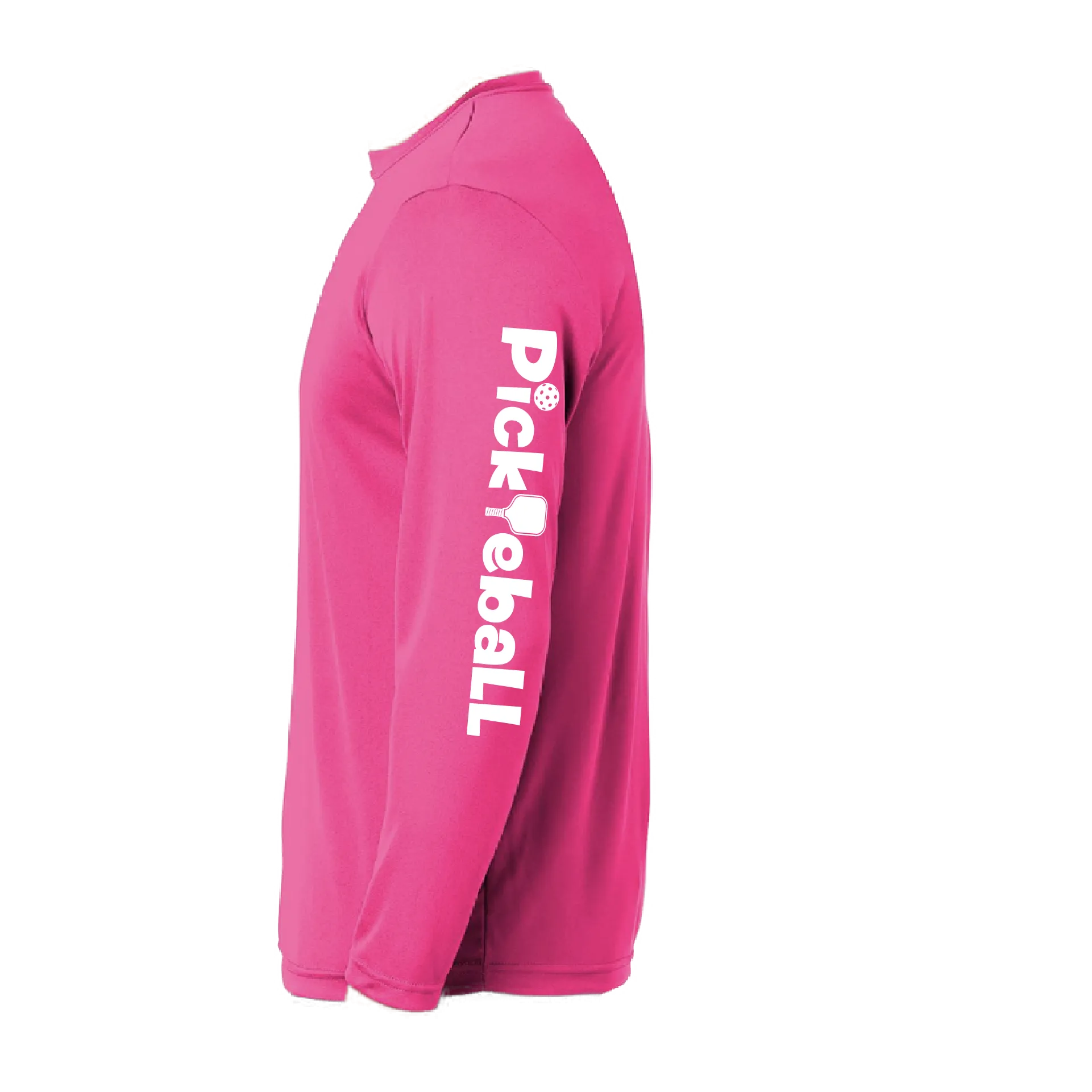 Pickleball (Horizontal) Customizable | Youth Long Sleeve Athletic Pickleball Shirt | 100% Polyester