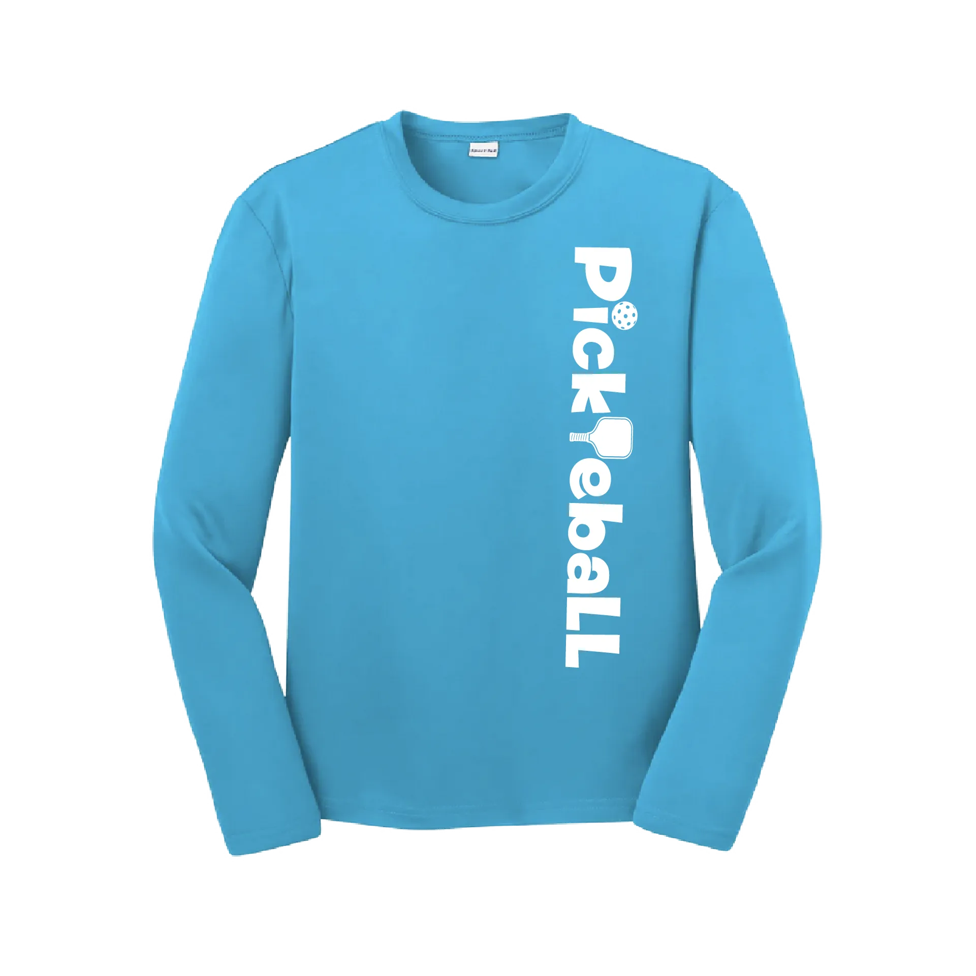 Pickleball (Horizontal) Customizable | Youth Long Sleeve Athletic Pickleball Shirt | 100% Polyester