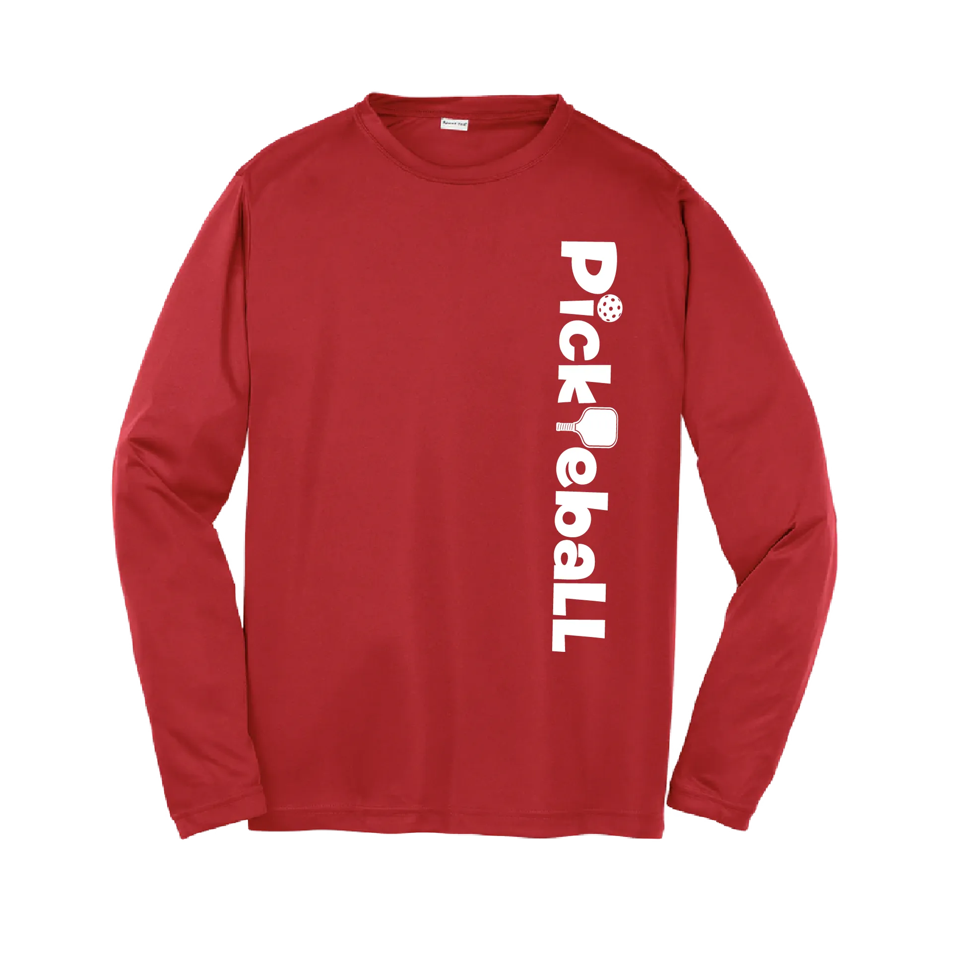 Pickleball (Horizontal) Customizable | Youth Long Sleeve Athletic Pickleball Shirt | 100% Polyester