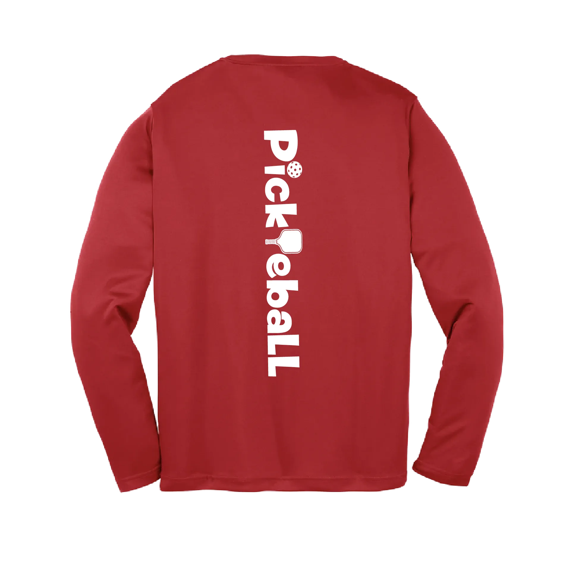 Pickleball (Horizontal) Customizable | Youth Long Sleeve Athletic Pickleball Shirt | 100% Polyester