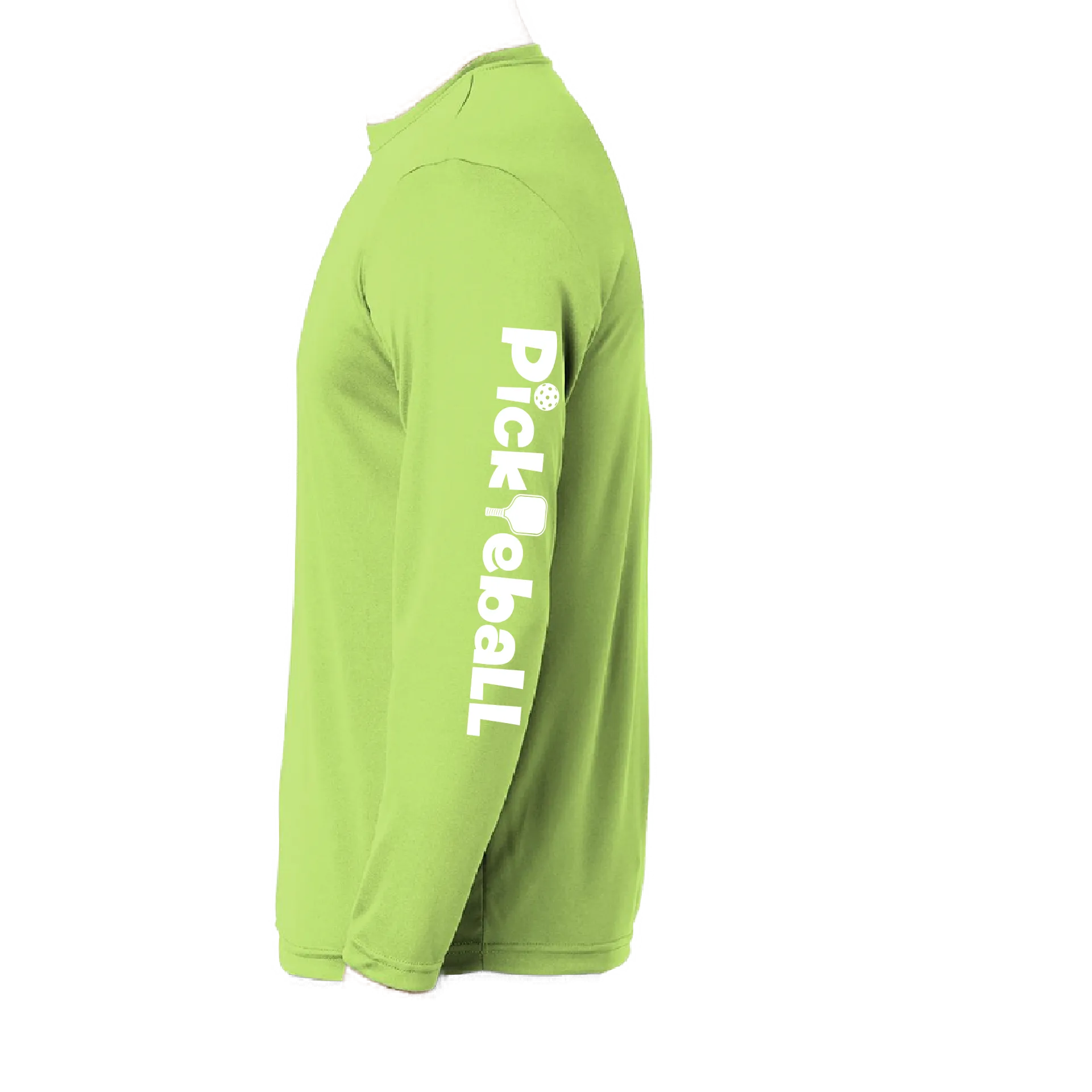 Pickleball (Horizontal) Customizable | Youth Long Sleeve Athletic Pickleball Shirt | 100% Polyester