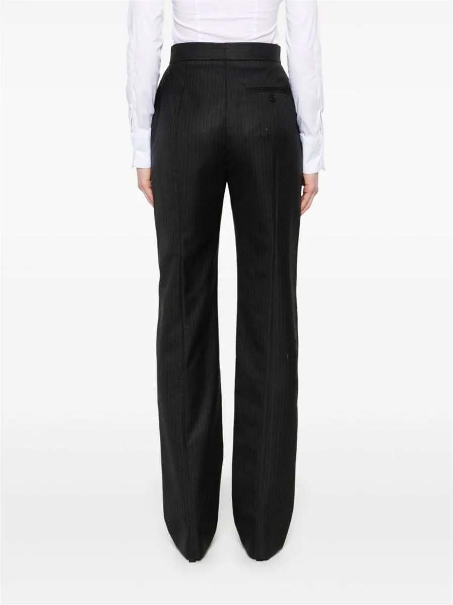 PINSTRIPE WOOL TROUSERS