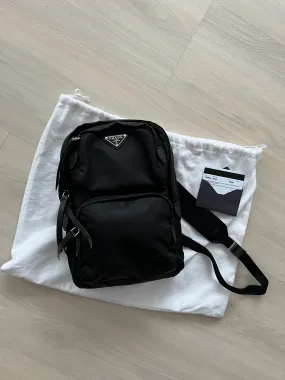 Prada One Sided Shoulder Backpack