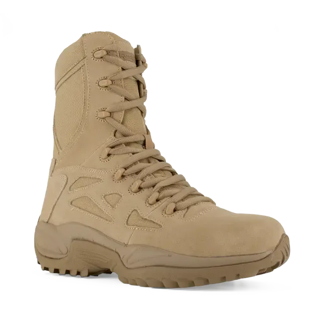 Rapid Response Rb 8 Inch Soft-Toe Side Zip Military Boot Desert Tan