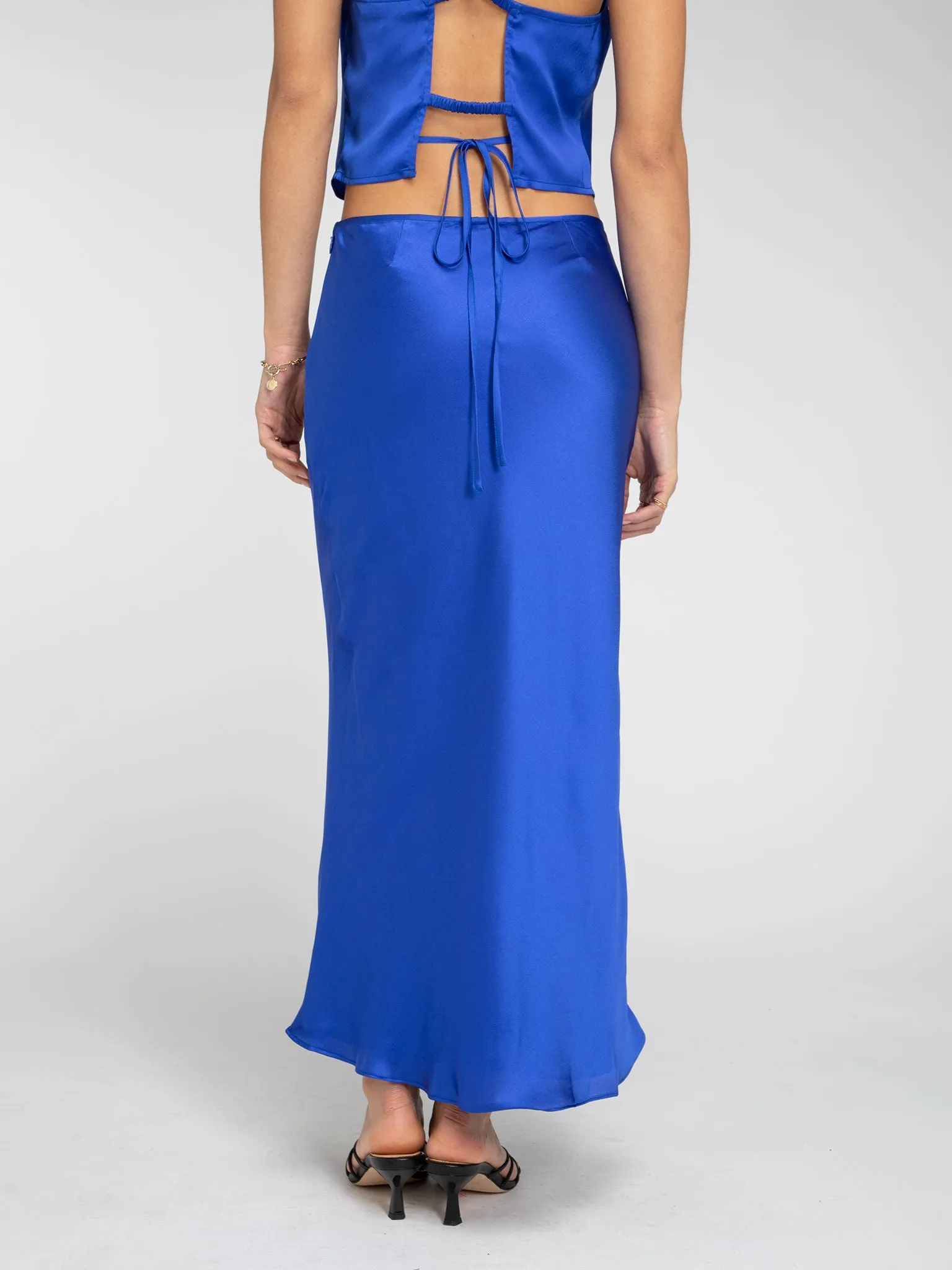 Riviera Tie Skirt in Blue