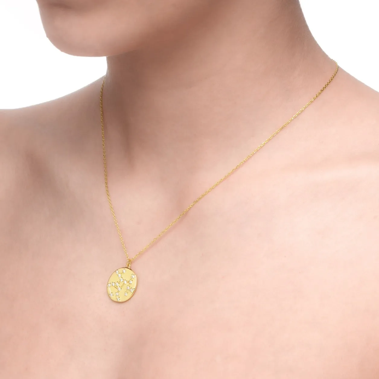 SAGITTARIUS - ΤΟΞΟΤΗΣ Pendant | White CZ | 18K Gold Plated 925 Silver