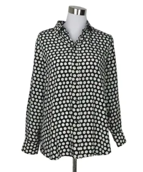 Saint Laurent B&W Polka Dot Blouse sz 8