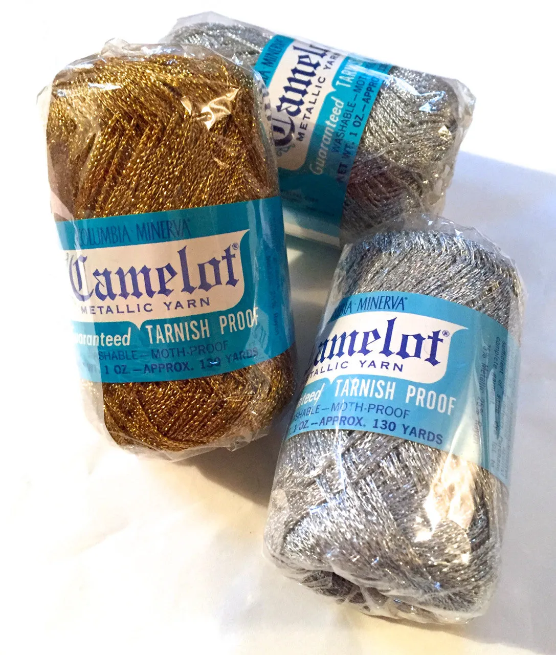 Silver and Gold Metallic Yarn