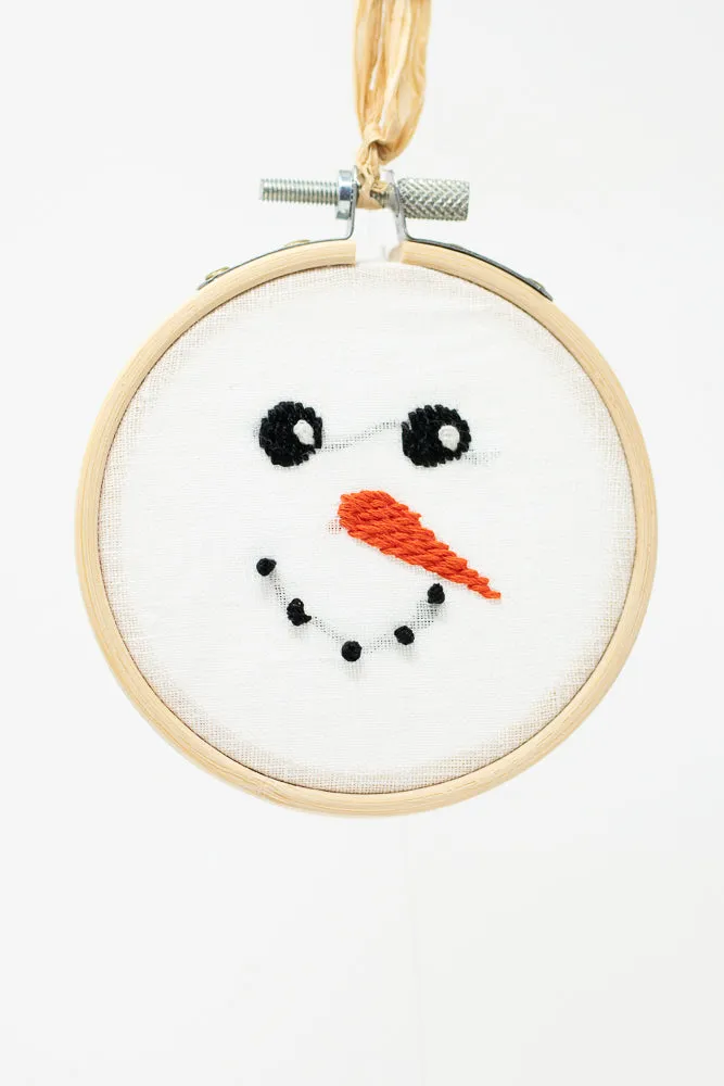 Snowman Embroidery Ornament