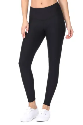 Sofia - Solid Black - 7/8 Middi Compression Legging (Regular-Waist)