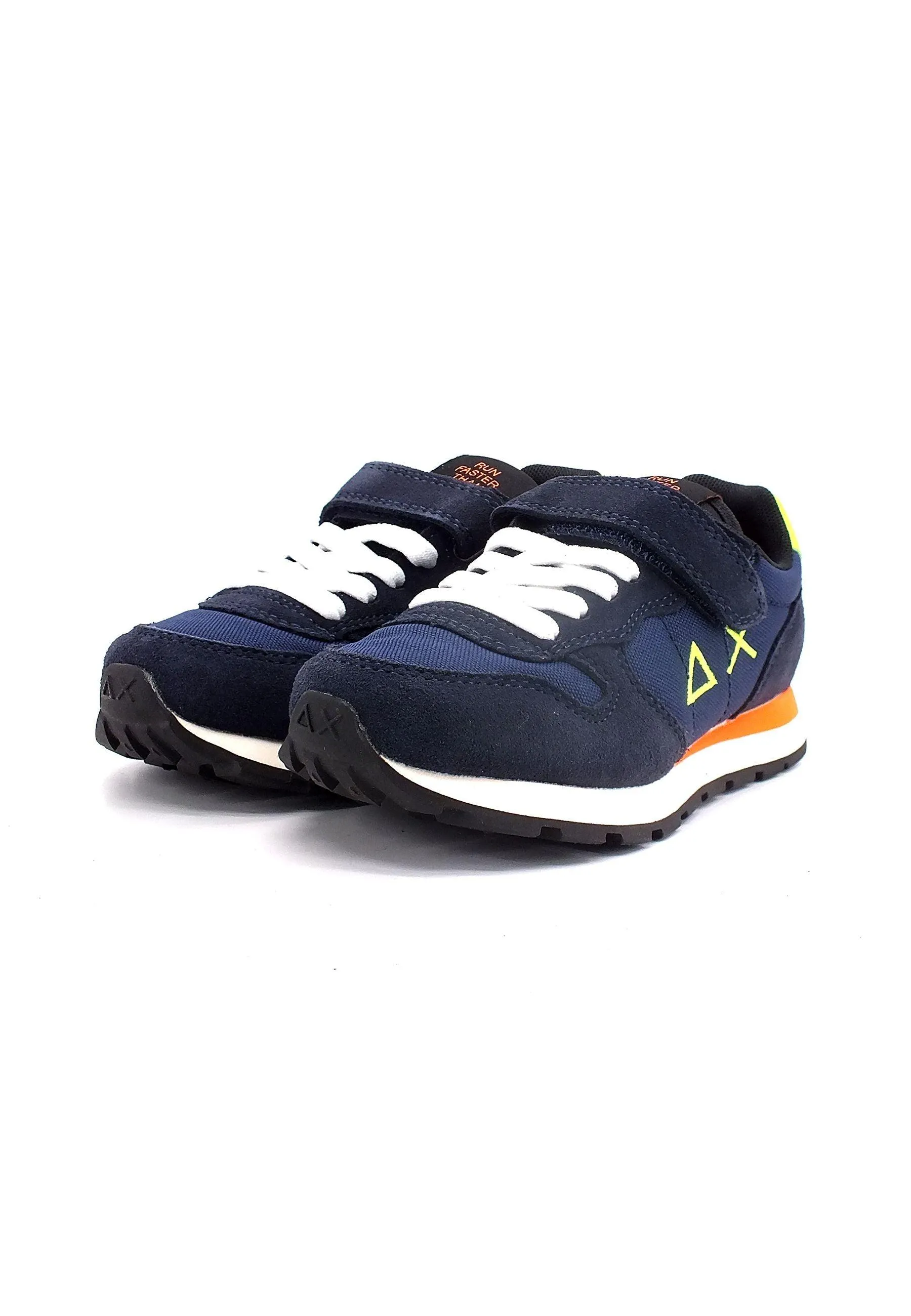 SUN68 Boy's Tom Fluo Sneaker Bimbo Navy Blue Z42302K