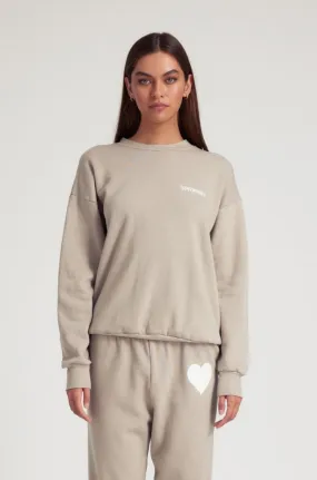 Taupe Logo Sweatshirt