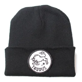 Taurus Zodiac Black Beanie