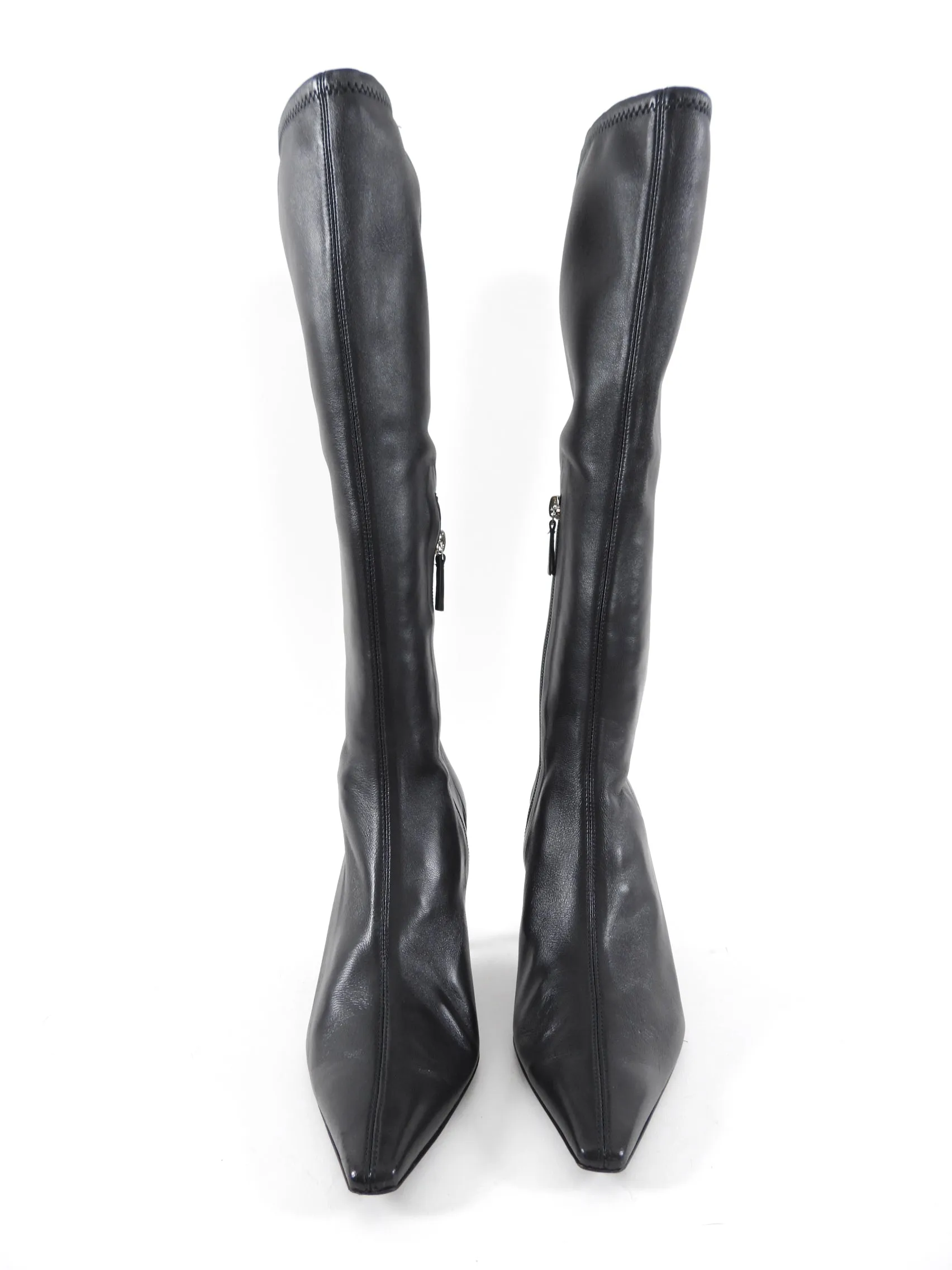 The Row Black Stretch Nappa Leather Boot - 37