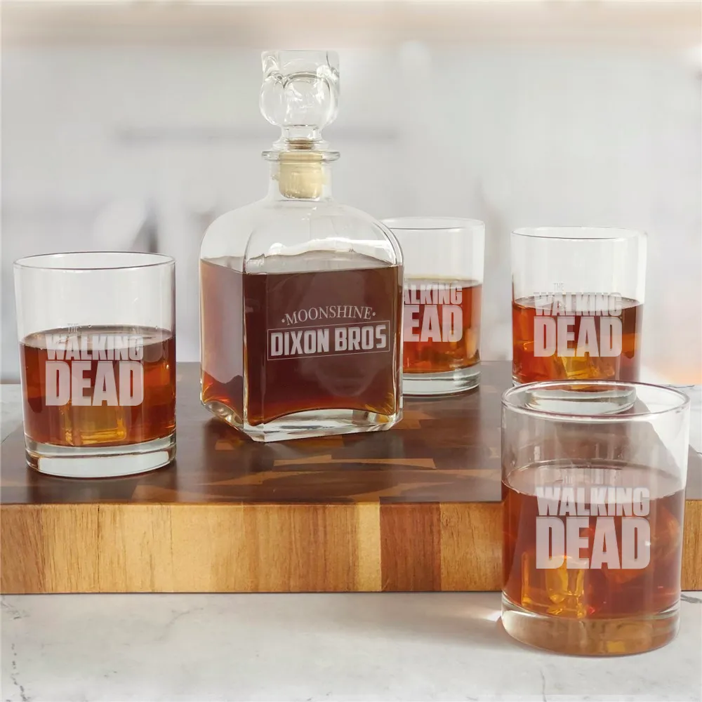 The Walking Dead Dixon Bros Moonshine Decanter Set