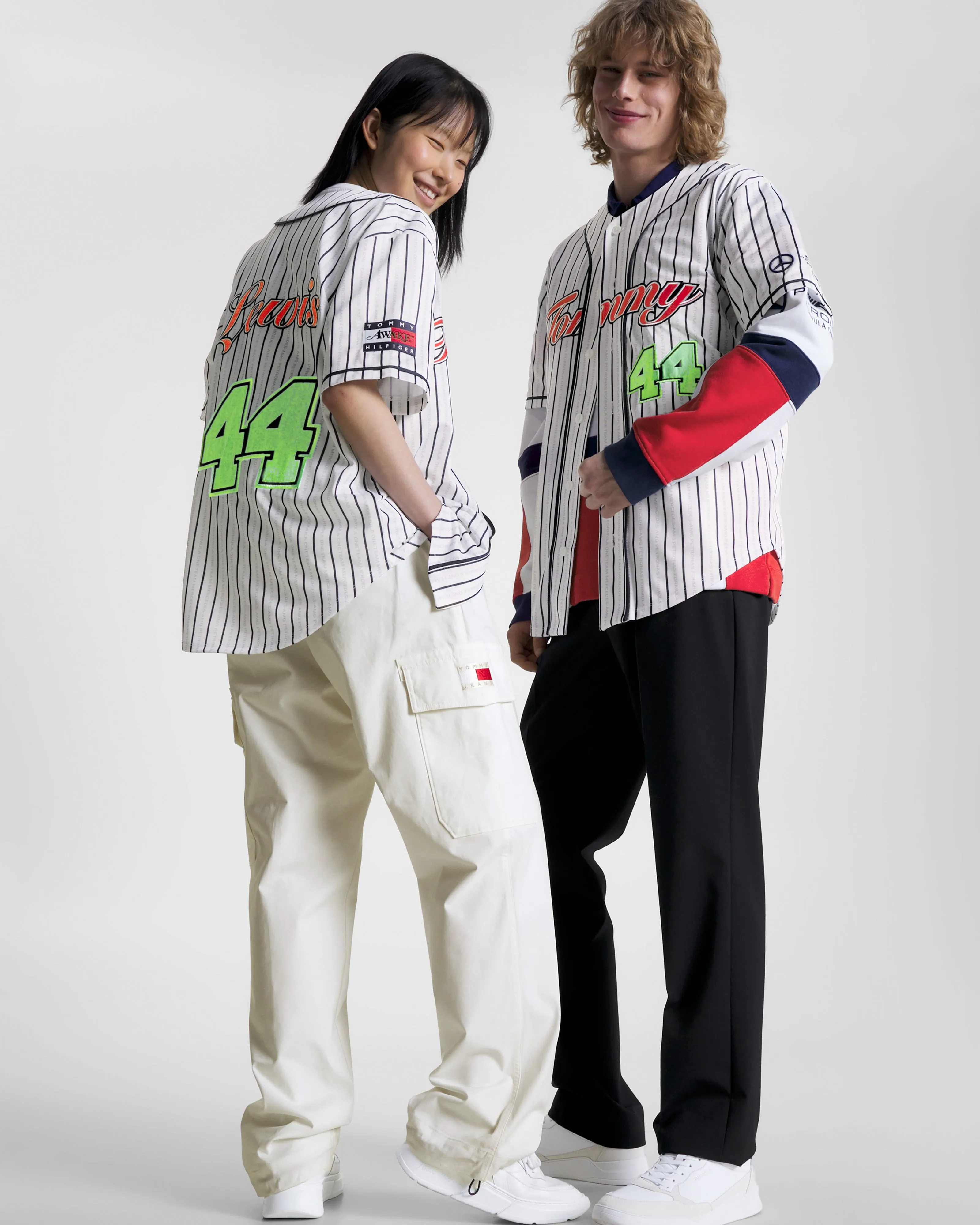 Tommy x Mercedes-AMG F1 x Awake NY Baseball Jersey White/Desert 44