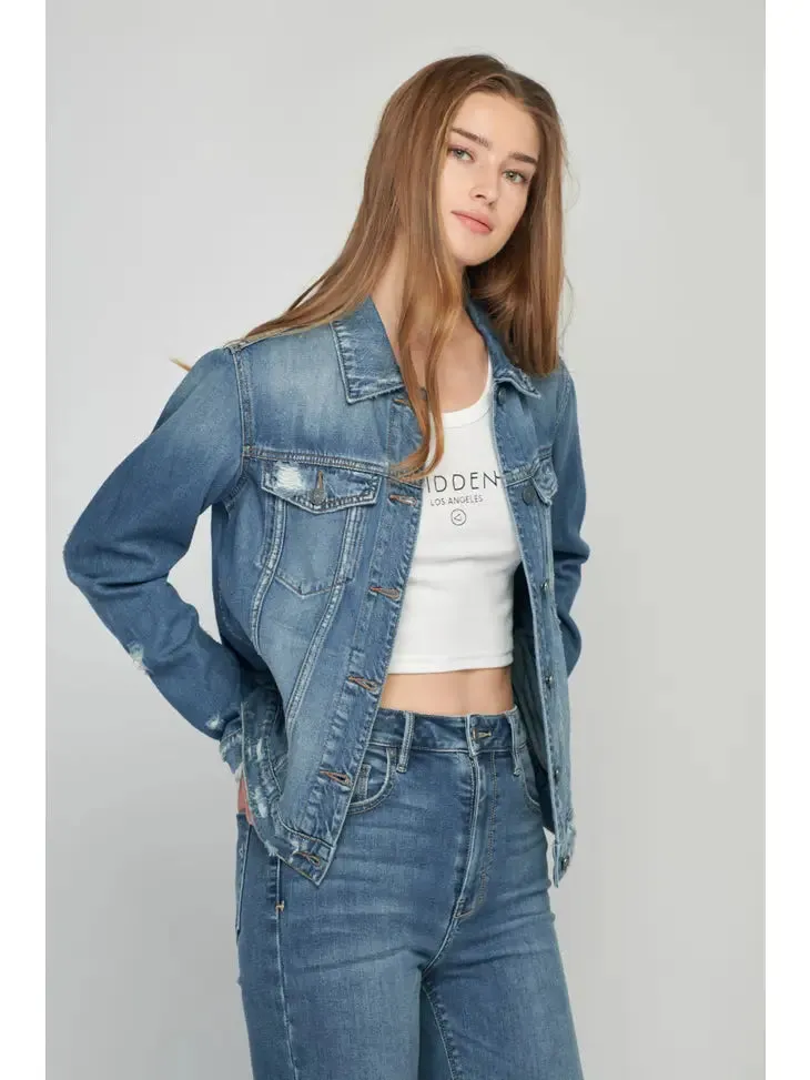 Trashed Denim Jacket Distressed Denim