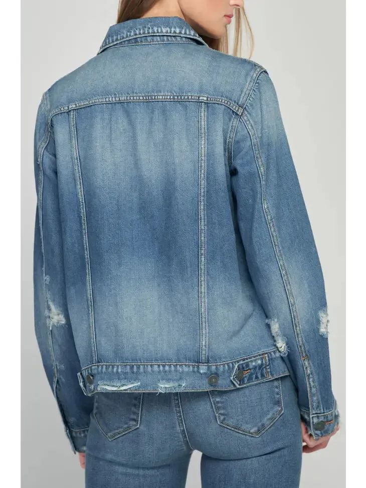 Trashed Denim Jacket Distressed Denim