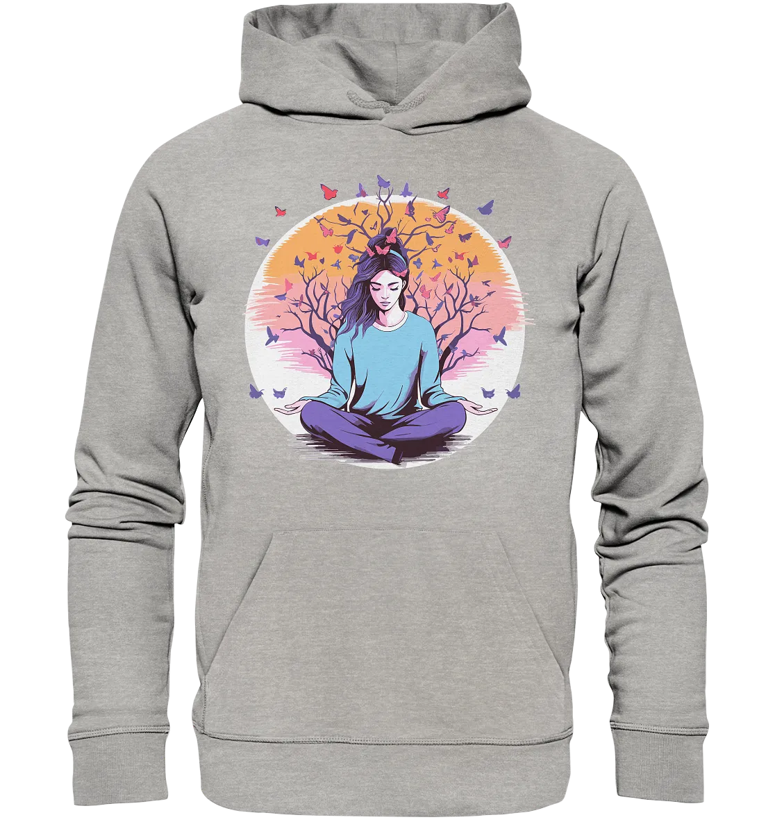 Unisex Bio-Hoodie mit Mental Health Motiv "Leichtigkeit"