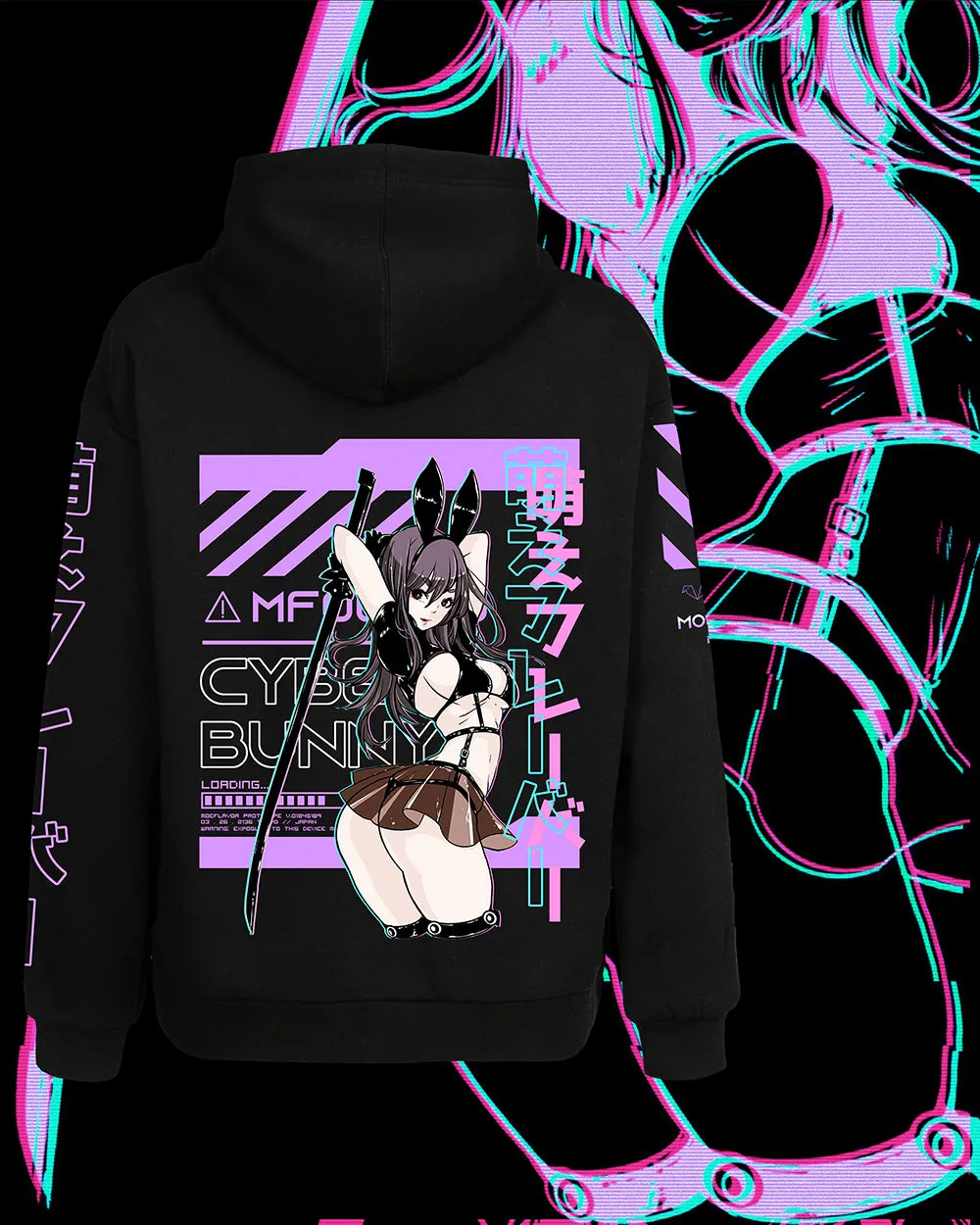 Unisex Cyber Bunny Hoodie