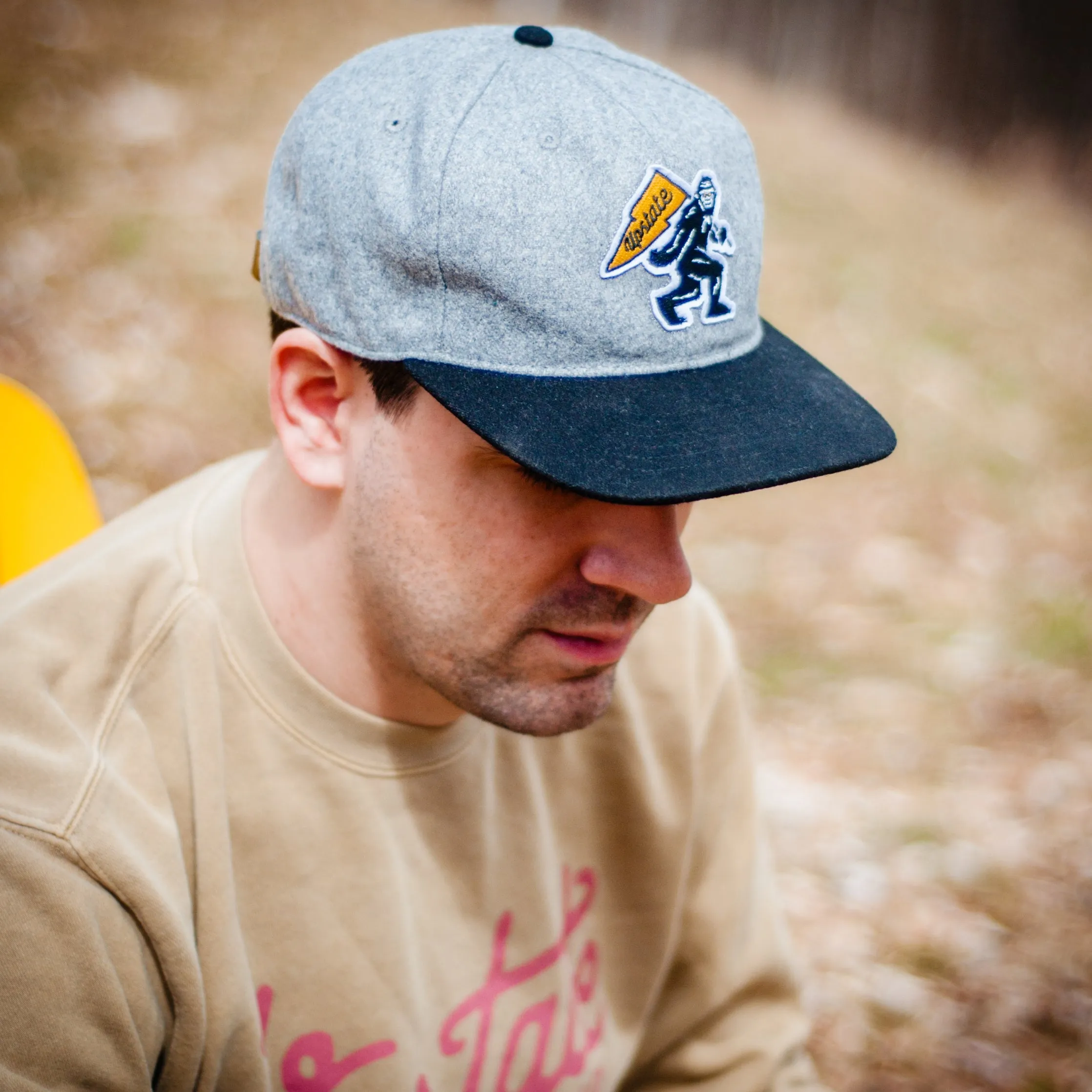 UOM Squatch Melton Wool Cap - Heather Grey