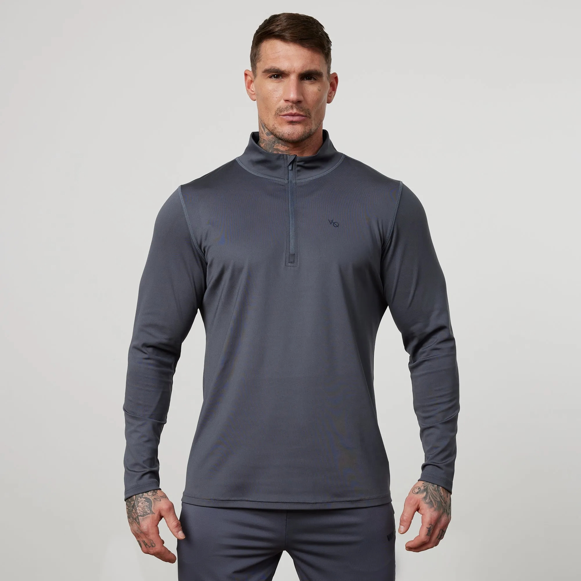 Vanquish Essential Denim Blue Performance 1/4 Zip Top