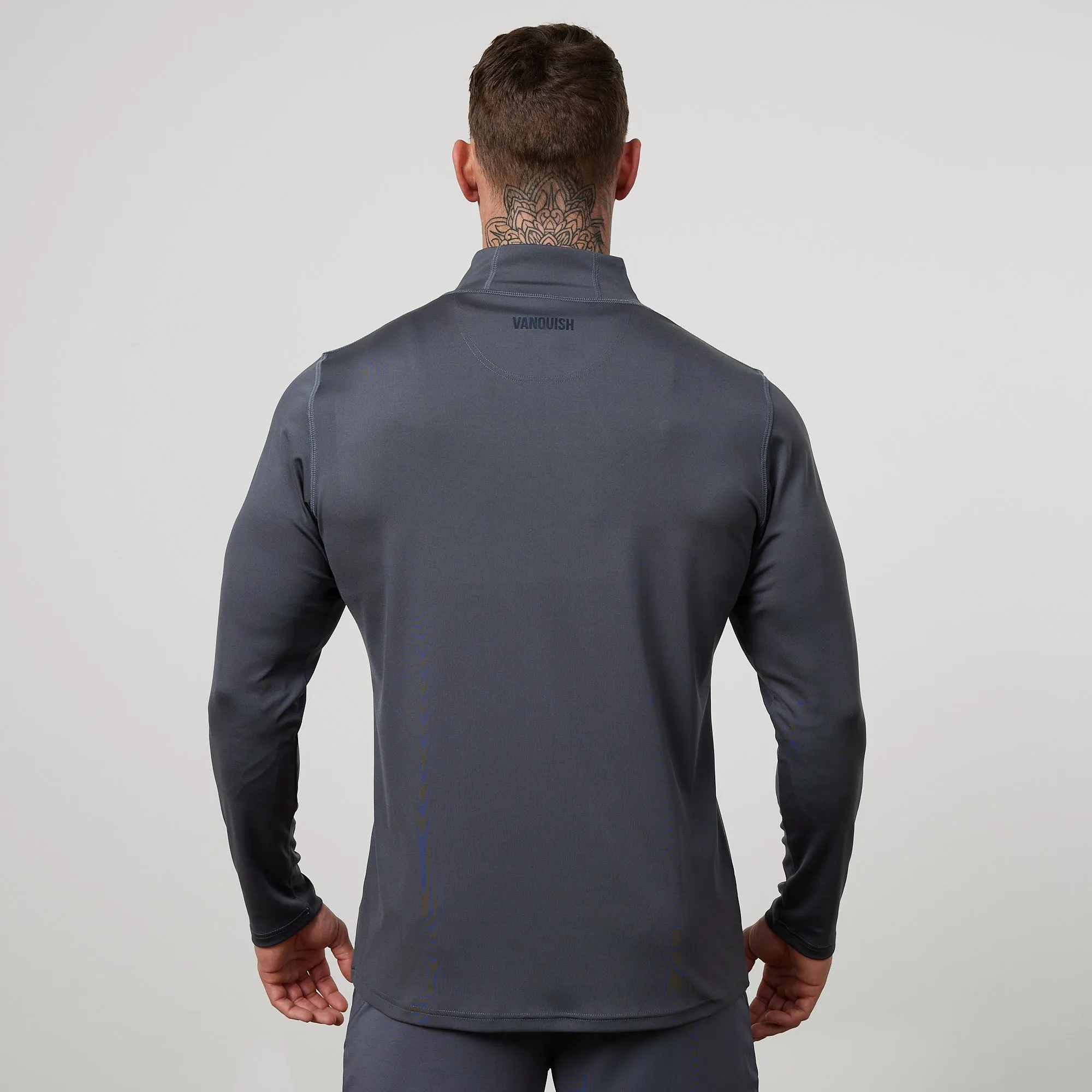 Vanquish Essential Denim Blue Performance 1/4 Zip Top