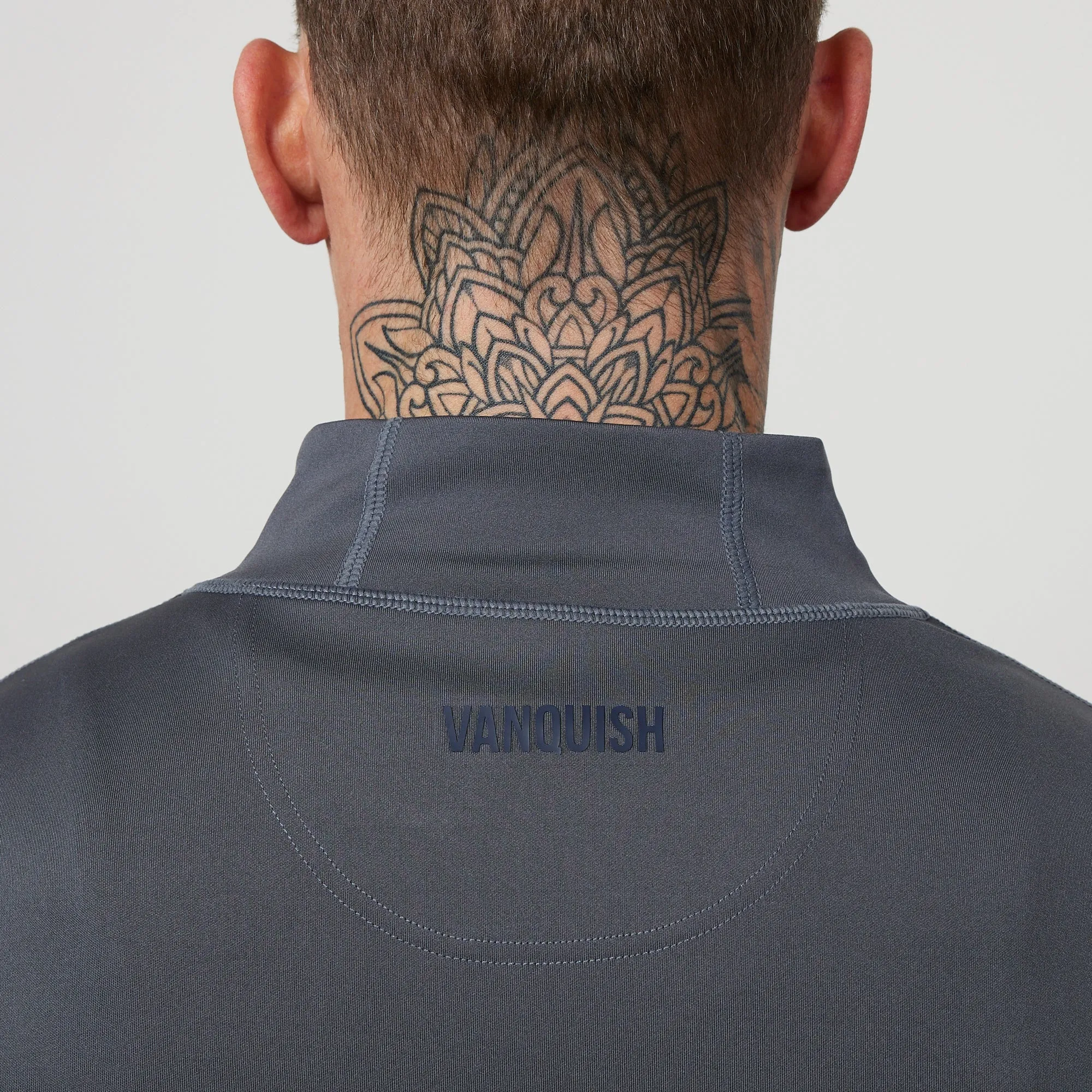 Vanquish Essential Denim Blue Performance 1/4 Zip Top